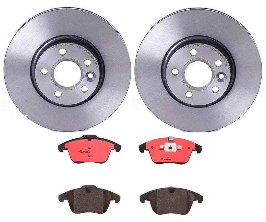 Land Rover Volvo Brakes Kit - Pads and Rotors Front (300mm) (Ceramic) 31341382 - Brembo 1534647KIT